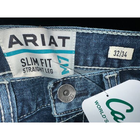 Ariat M7 Rocker Stretch Coltrane Stackable Straight-Leg Jeans for Men - 32x34 - Picture 8 of 10